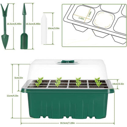 💎60% KORTING! 💎 Kweekbakken met groeilamp – Vochtregulatie, transparant en volspectrum licht 🌱💡