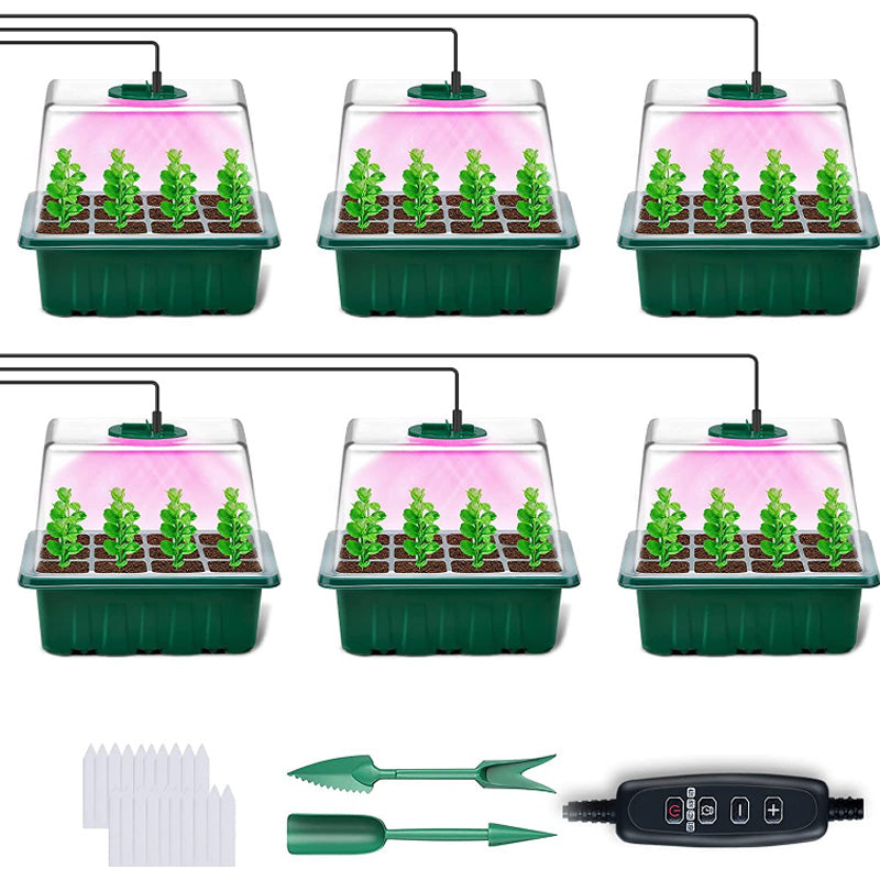 💎60% KORTING! 💎 Kweekbakken met groeilamp – Vochtregulatie, transparant en volspectrum licht 🌱💡