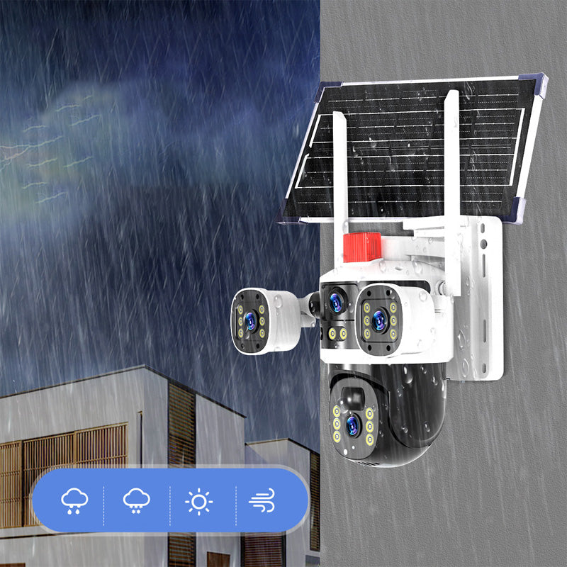 💥2025 Nieuwe Hot Sale🎥 Triple-Lens Solar 360° Dome Camera🚀Gratis verzending