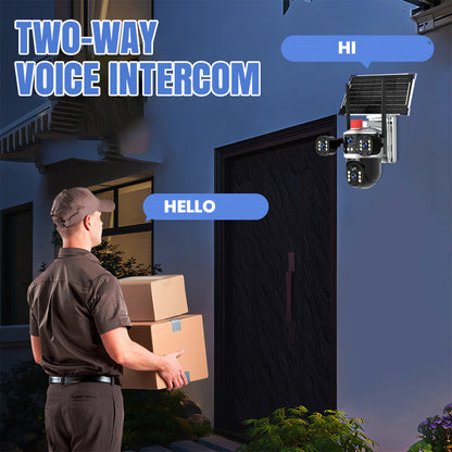 💥2025 Nieuwe Hot Sale🎥 Triple-Lens Solar 360° Dome Camera🚀Gratis verzending