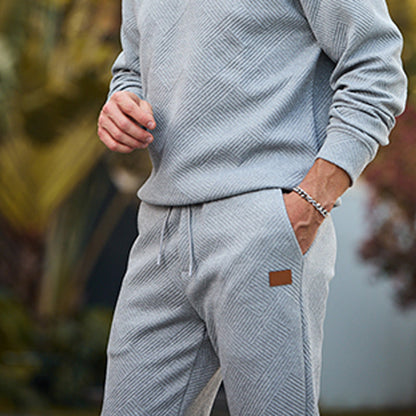 🔥55% korting🔥Heren Gebreide Jacquard 2-Delige Set - Sweatshirt & Joggingbroek