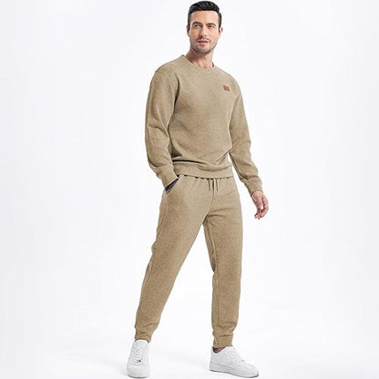 🔥55% korting🔥Heren Gebreide Jacquard 2-Delige Set - Sweatshirt & Joggingbroek