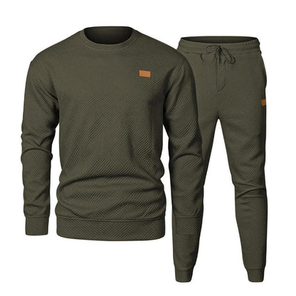 🔥55% korting🔥Heren Gebreide Jacquard 2-Delige Set - Sweatshirt & Joggingbroek