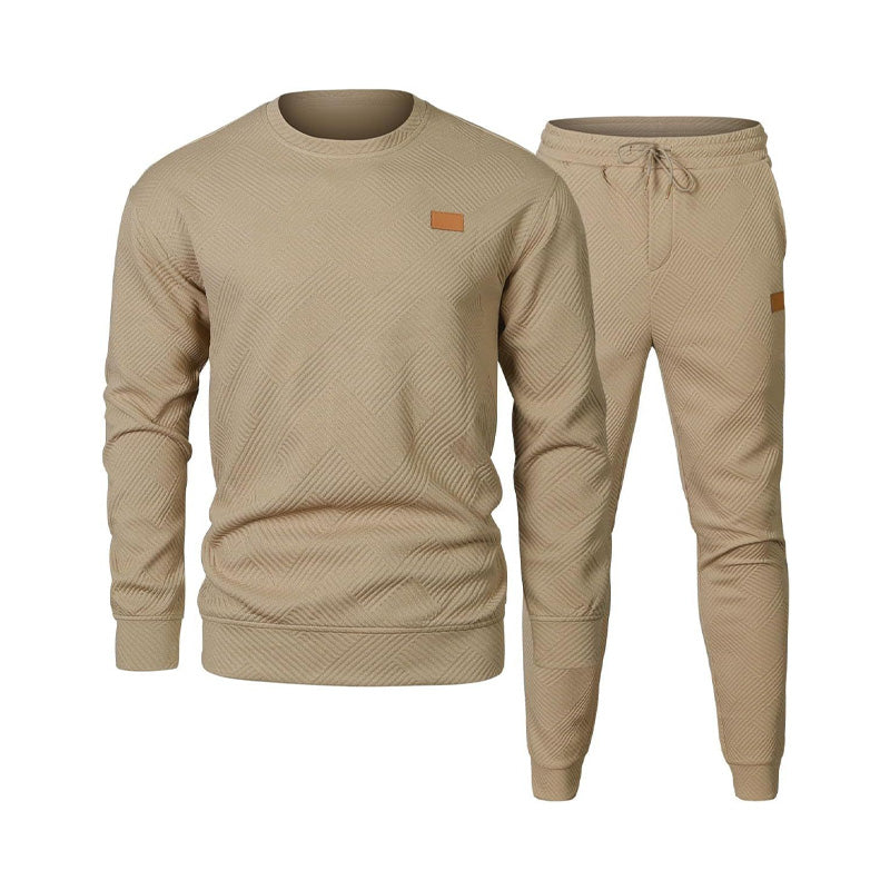 🔥55% korting🔥Heren Gebreide Jacquard 2-Delige Set - Sweatshirt & Joggingbroek