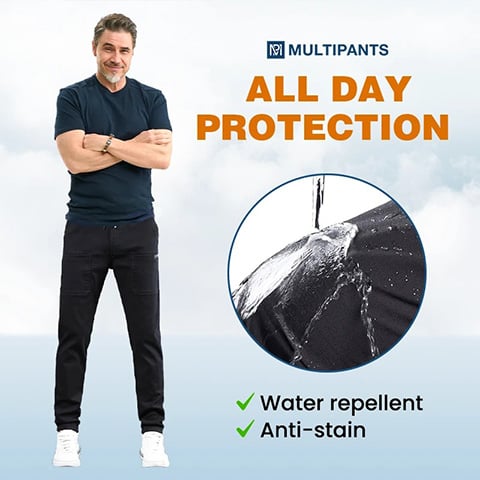 👖50% KORTING🛠️MultiPants – Duurzame cargobroek met meerdere zakken en hoge stretch