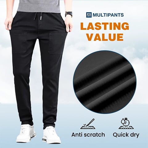 👖50% KORTING🛠️MultiPants – Duurzame cargobroek met meerdere zakken en hoge stretch