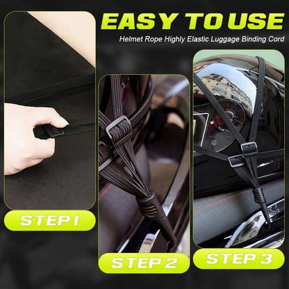 🎧 KOOP 1 KRIJG 1 GRATIS! ✨ Elastisch koord voor helm en bagage - Veilige en anti-verlies bevestiging voor fiets/reizen, lichtgewicht en duurzaam 🔒📦