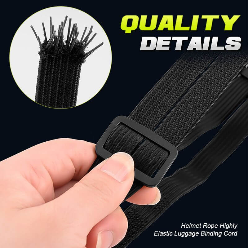 🎧 KOOP 1 KRIJG 1 GRATIS! ✨ Elastisch koord voor helm en bagage - Veilige en anti-verlies bevestiging voor fiets/reizen, lichtgewicht en duurzaam 🔒📦