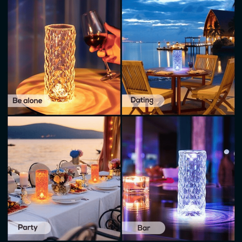 🎁Aanbieding van de laatste dag - 60% korting💥🎁Touch Rose kristallen lamp