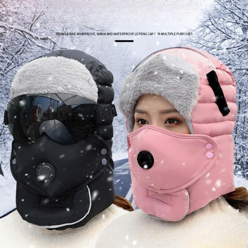 🔈🔈Winteruitverkoop - 60% KORTING❄️Thermische hoed met afneembaar ademhalingsventielmasker