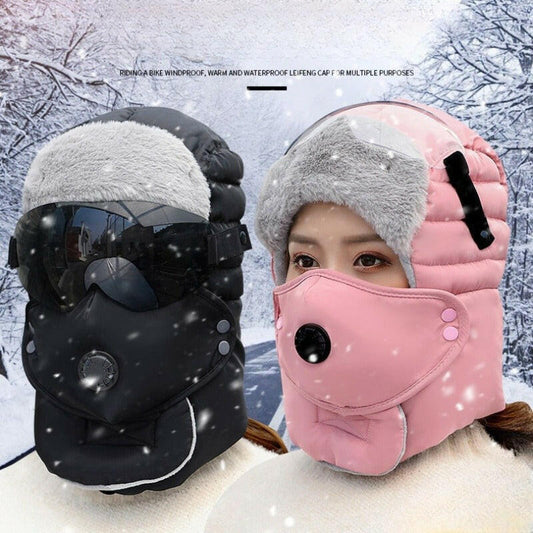 🔈🔈Winteruitverkoop - 60% KORTING❄️Thermische hoed met afneembaar ademhalingsventielmasker