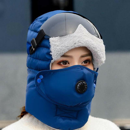 🔈🔈Winteruitverkoop - 60% KORTING❄️Thermische hoed met afneembaar ademhalingsventielmasker