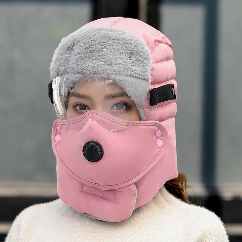 🔈🔈Winteruitverkoop - 60% KORTING❄️Thermische hoed met afneembaar ademhalingsventielmasker