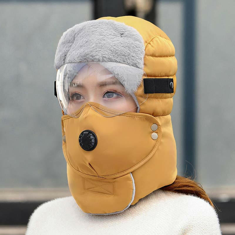 🔈🔈Winteruitverkoop - 60% KORTING❄️Thermische hoed met afneembaar ademhalingsventielmasker