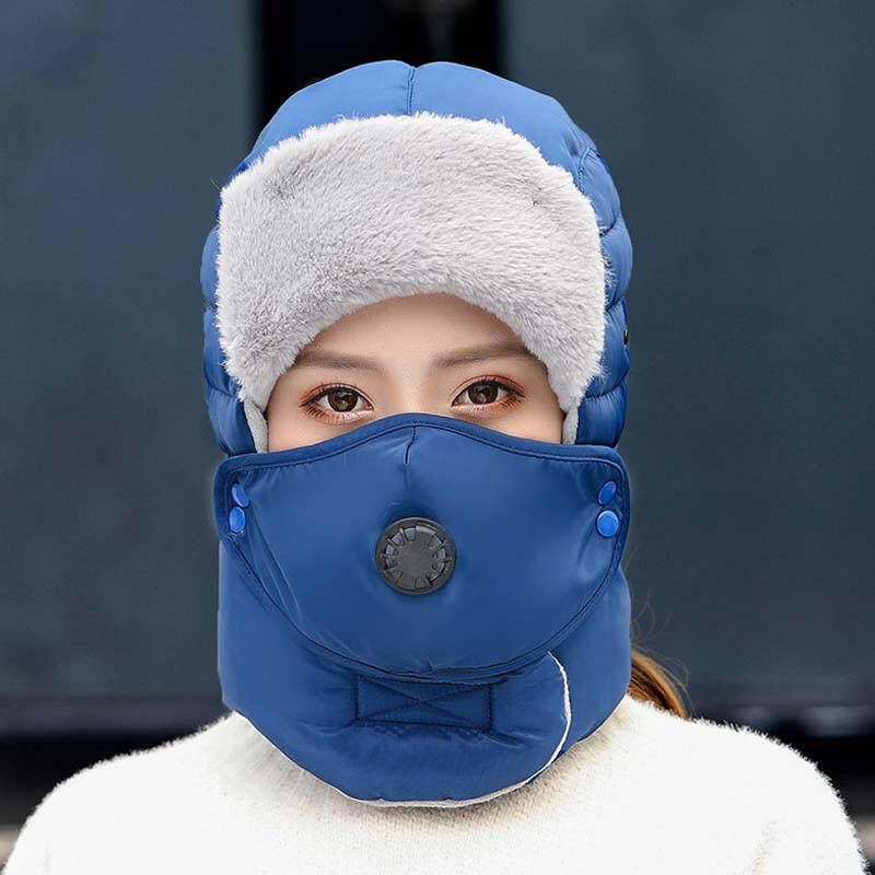 🔈🔈Winteruitverkoop - 60% KORTING❄️Thermische hoed met afneembaar ademhalingsventielmasker