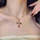 📿Laatste kans💎Kleurrijke Kruis Hanger Kettingen met Strasssteentjes