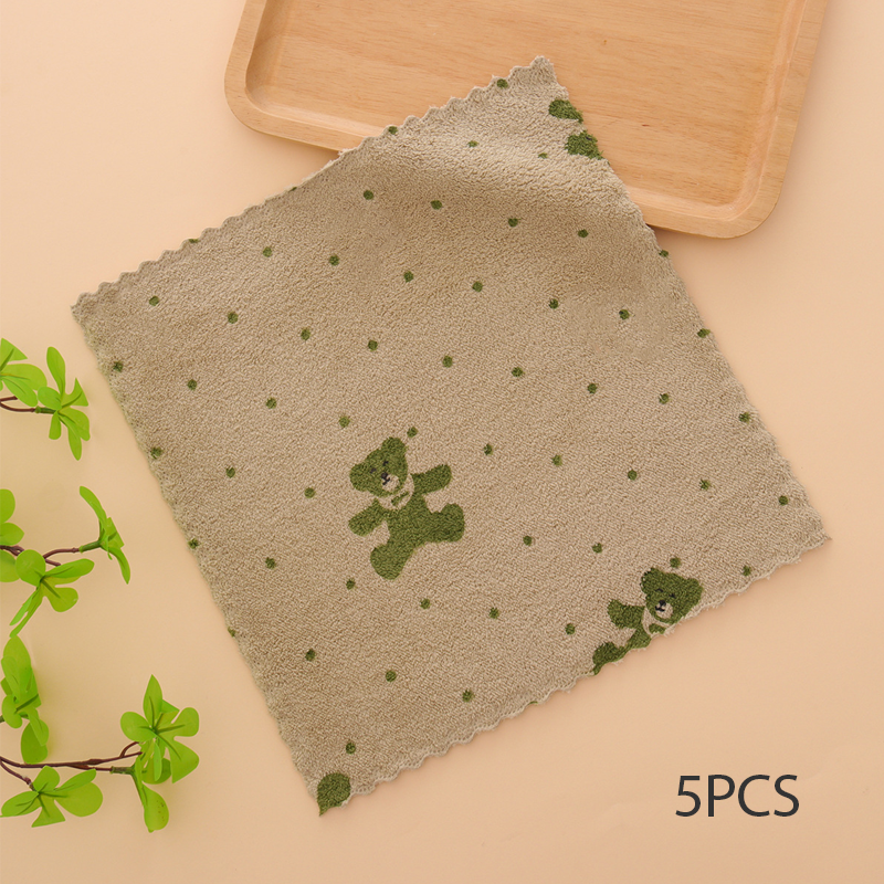 🔥Hot seller🔥5 stuks koraalkleurige flanellen vaatdoeken voor thuisgebruik