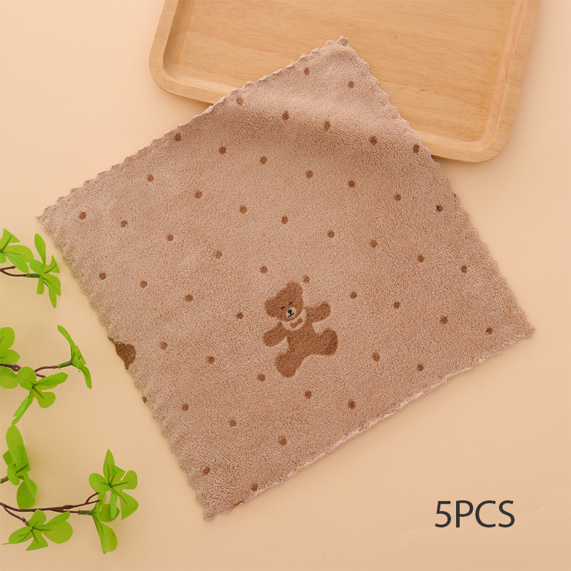 🔥Hot seller🔥5 stuks koraalkleurige flanellen vaatdoeken voor thuisgebruik