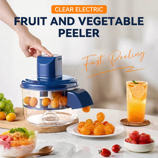 ⏳Tijdelijke korting van 50%⏰Transparante elektrische fruit- en groenteschiller🍇🧄