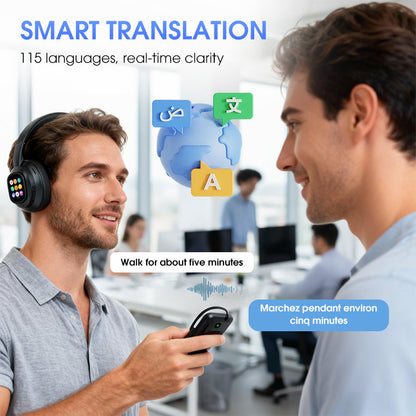 🎧 NU 60% KORTING! ✨ AI Bluetooth-hoofdtelefoon - Smart LCD-scherm en spraakassistent met eersteklas geluidskwaliteit voor muziek en gesprekken 📱✨