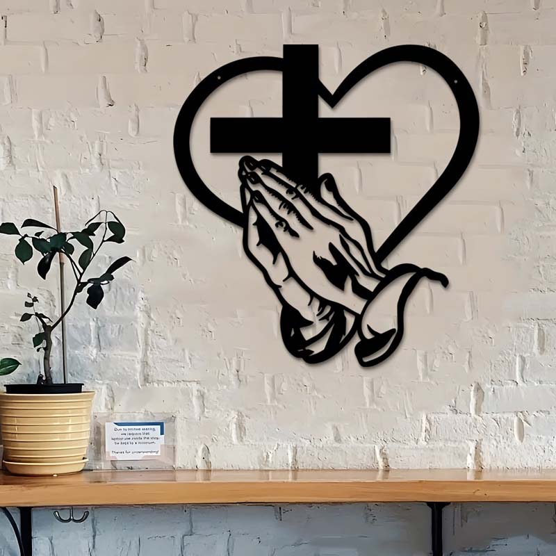 🔈🔈60% korting✝️Christelijke hartvormige kruiswanddecoratie - Een symbool van geloof en liefde