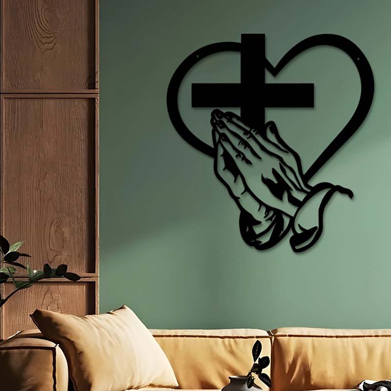 🔈🔈60% korting✝️Christelijke hartvormige kruiswanddecoratie - Een symbool van geloof en liefde