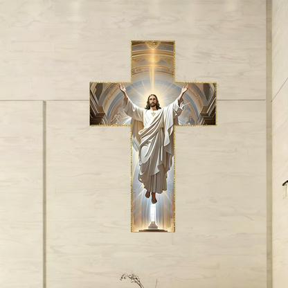 ✝️Laatste uur korting✨Retro wanddecoratie met Jezus Christus-kruis