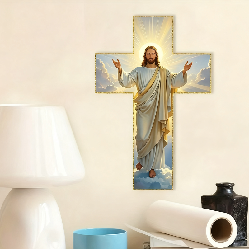 ✝️Laatste uur korting✨Retro wanddecoratie met Jezus Christus-kruis