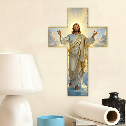 ✝️Laatste uur korting✨Retro wanddecoratie met Jezus Christus-kruis