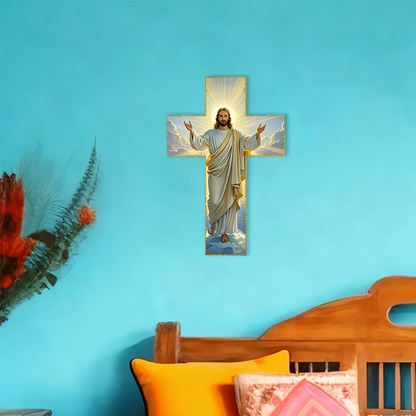 ✝️Laatste uur korting✨Retro wanddecoratie met Jezus Christus-kruis