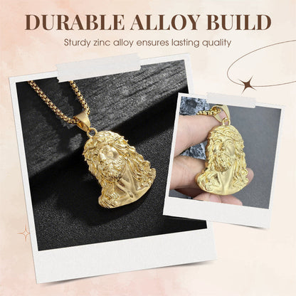 Jezus hoofd hanger kettin