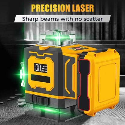 Hightech laserwaterpas ⚡ Variabele frequentiestraal zonder strooiing 🎯 Touchscreen-instelling voor dikkere lijnen, bediening met afstandsbediening, helder scherm – onmisbaar op de bouwplaats 🛠️