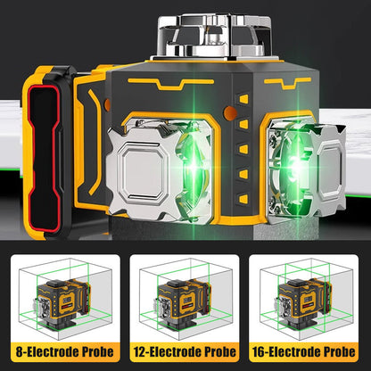 Hightech laserwaterpas ⚡ Variabele frequentiestraal zonder strooiing 🎯 Touchscreen-instelling voor dikkere lijnen, bediening met afstandsbediening, helder scherm – onmisbaar op de bouwplaats 🛠️