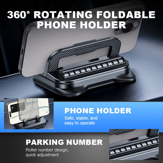 📱 NU 60% KORTING! ✨ 360° draaibare, opvouwbare telefoonhouder - Universele compatibiliteit met antislipbasis voor gebruik op bureau, auto en op reis 🚗💻