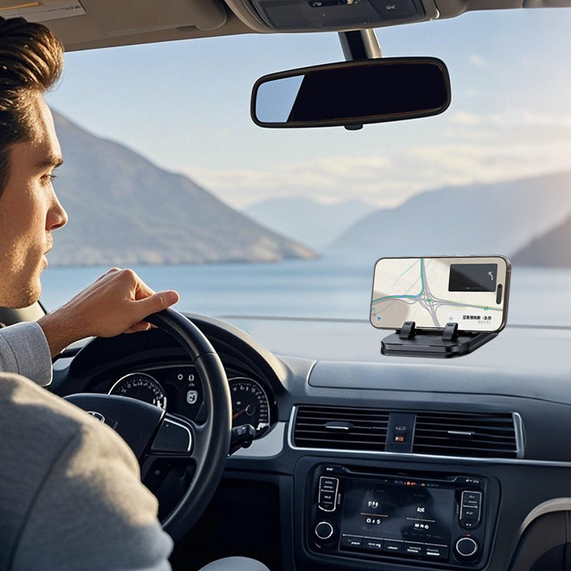 📱 NU 60% KORTING! ✨ 360° draaibare, opvouwbare telefoonhouder - Universele compatibiliteit met antislipbasis voor gebruik op bureau, auto en op reis 🚗💻