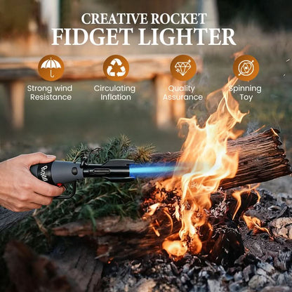 🚀 NU 60% KORTING! ⏰ Creative Rocket Fidget Lighter - Leuk ontwerp en betrouwbare vlam, perfect voor gadgetliefhebbers ✨