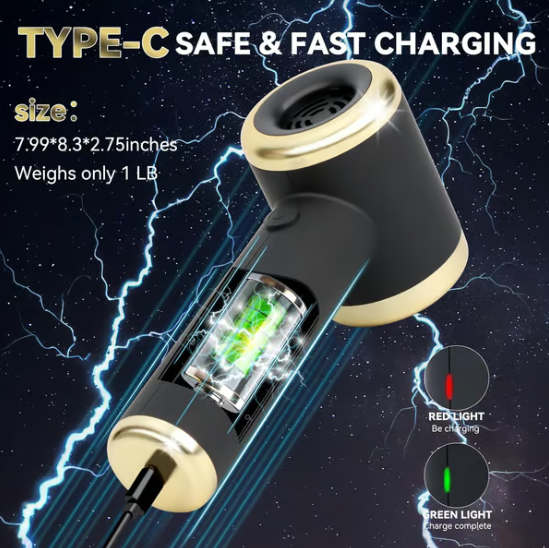 💨 Draagbare stofzuiger | Zuig- en blaasfunctie · Lange batterijduur · Slank en draagbaar · Compleet met accessoires