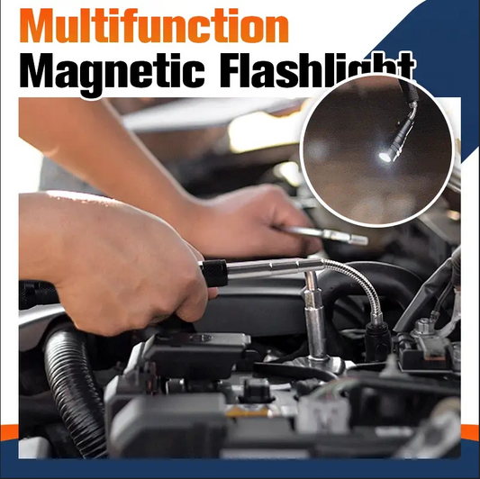 🔦 Multifunctionele magnetische telescopische zaklamp – Uitschuifbaar, 360° flexibele hals, superhelder 🛠️