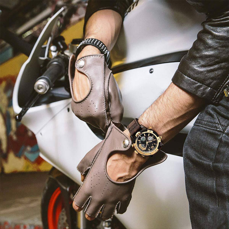 ⌚Multifunctioneel 3ATM waterdicht heren quartz sporthorloge met dubbel display