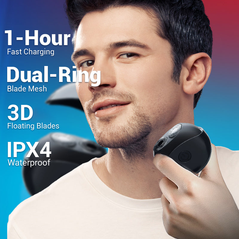 🎉 60% KORTING! ✨ Draagbaar multifunctioneel elektrisch scheerapparaat – Dubbele ringbladen, IPX4 waterdicht en compact UFO-ontwerp 🪒⚡