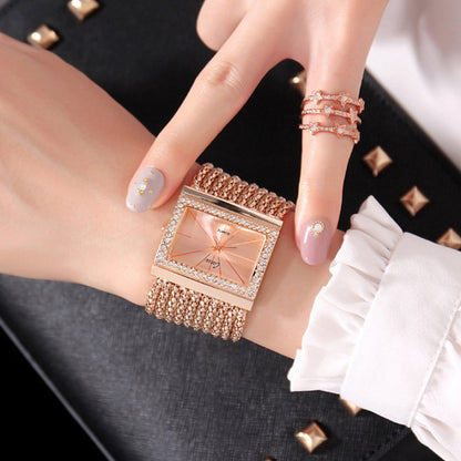 🎄🎁Black Friday gezamenlijke promotie💥Ladies Rhinestone Quartz Square Watch