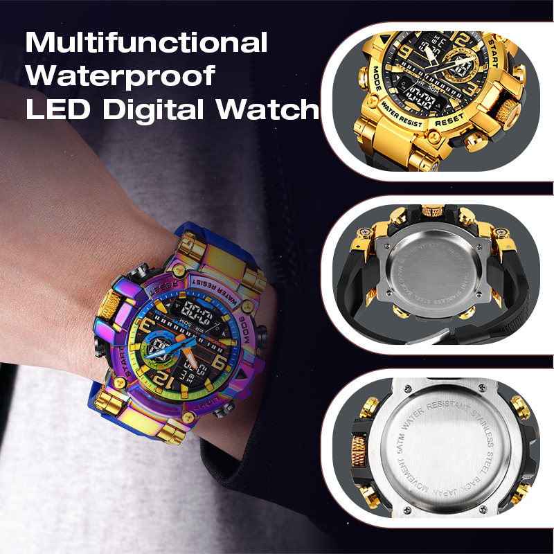 🔈🔈Tijdelijke 60% KORTING🔥Multifunctionele waterdichte digitale LED-horloge