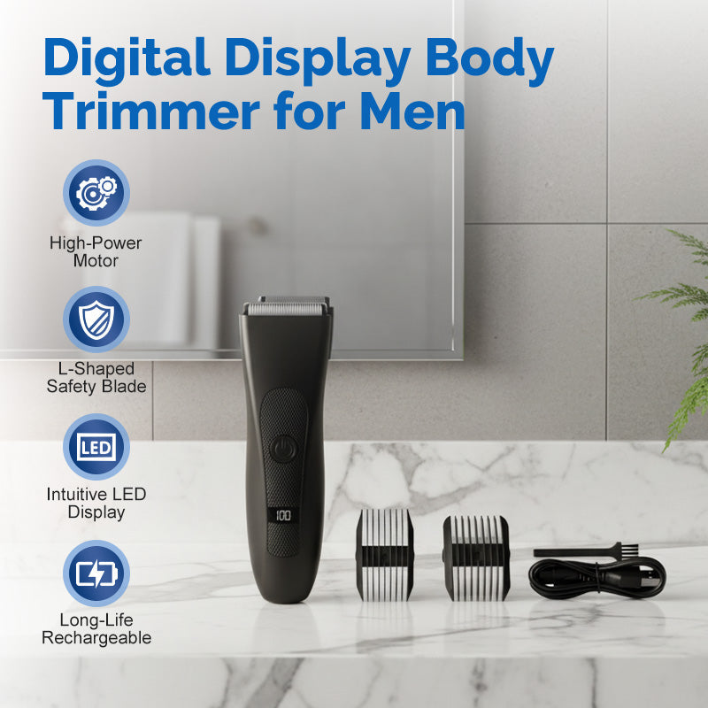 📢📢60% KORTING!!🔥🔥Meer dan 35.000 exemplaren verkocht!!✂️Digitale bodytrimmer voor mannen met digitaal display✨