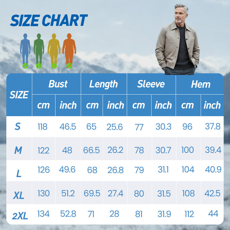 🧥 60% KORTING! 🔥 Herenjas van klassiek imitatieleer – modern silhouet, gewatteerde voering en trendy dagelijks gebruik ✨📦