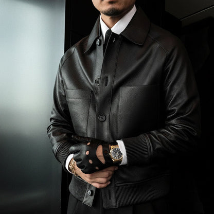 🧥 60% KORTING! 🔥 Herenjas van klassiek imitatieleer – modern silhouet, gewatteerde voering en trendy dagelijks gebruik ✨📦