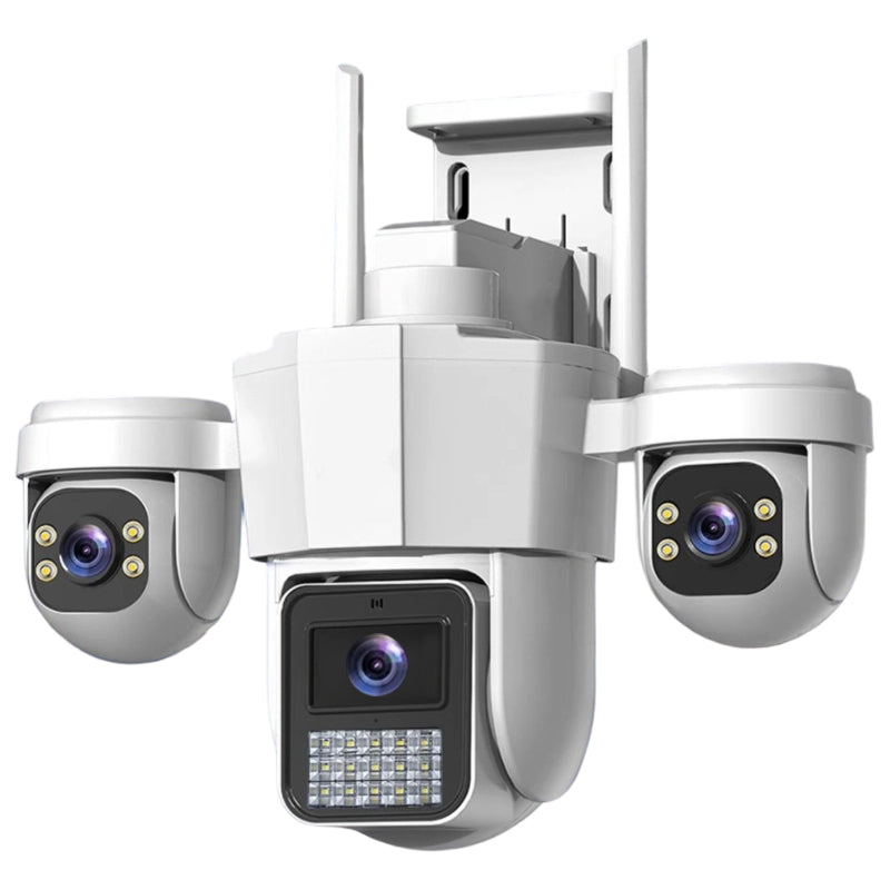 👁️ Panoramisch zicht met drie ogen, geen dodehoekbeveiliging | Intelligente 360° PTZ-beveiligingscamera 🚀