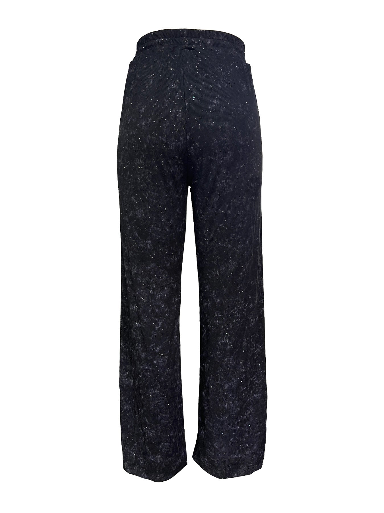 💖LAATSTE DAG UITVERKOOP 60% KORTING🥰Damesbroek met paillettenpatroon, wijde pijpen en elastische taille
