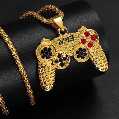 🎮 NU 60% KORTING! ✨ Arcade Controller Ketting – Sprankelende strass-steentjes, Duurzame Ketting & Gamer Cadeau 🕹️