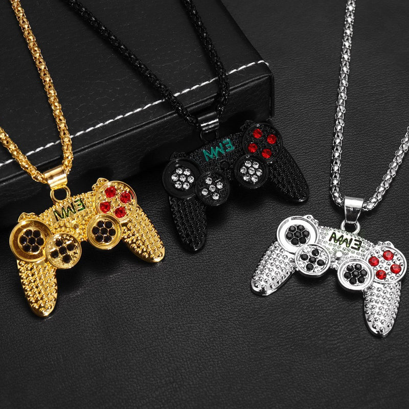 🎮 NU 60% KORTING! ✨ Arcade Controller Ketting – Sprankelende strass-steentjes, Duurzame Ketting & Gamer Cadeau 🕹️