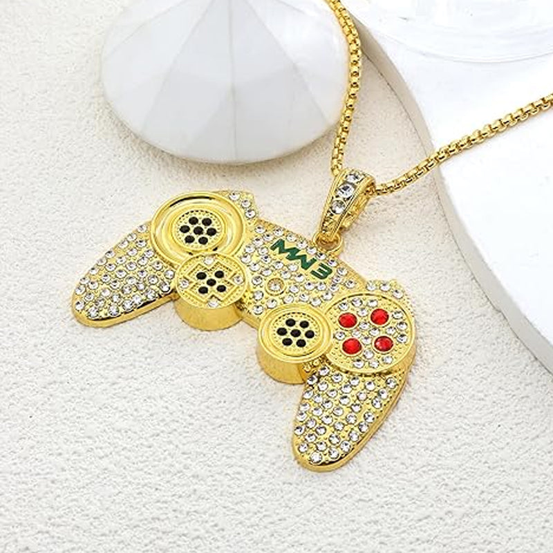 🎮 NU 60% KORTING! ✨ Arcade Controller Ketting – Sprankelende strass-steentjes, Duurzame Ketting & Gamer Cadeau 🕹️